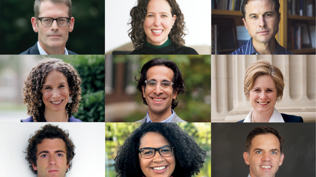 A grid with headshots of 9 speakers who will featured during the event.