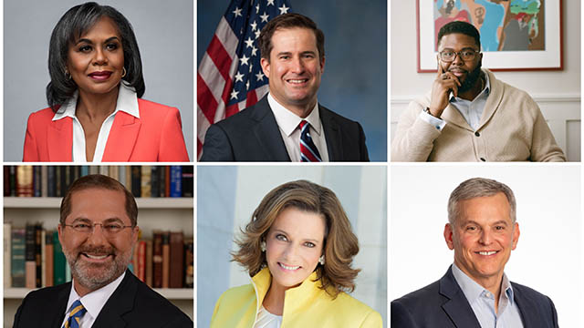 Head shots of the six winter 2025 speakers